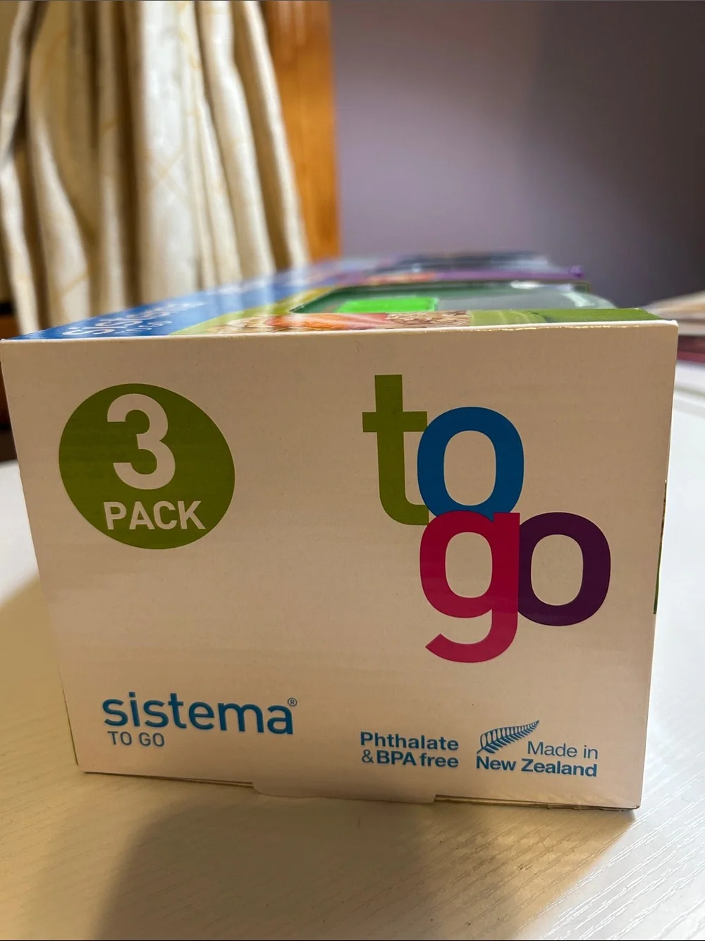NEW Sistema To Go 3-Pack Breakfast, Soup & Noodle Containers - Green Purple Blue